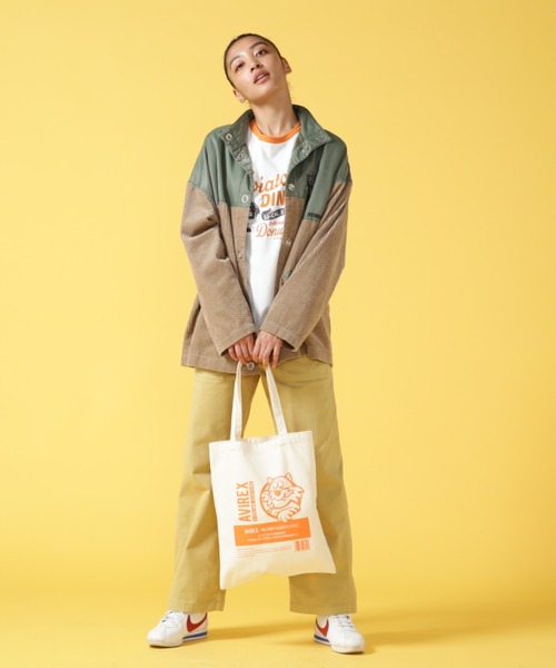 AVIREX(アヴィレックス)の「1COLOR TOMCAT TOTE BAG/ 1カラー トムキャットトートバッグ(トートバッグ・レディース・キナリ・FREE)」の8枚目の写真