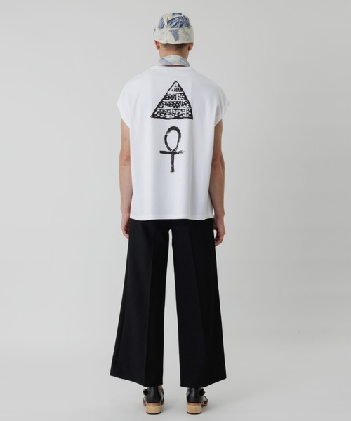 SASQUATCHfabrix.（サスクワァッチファブリックス）の「“EGYPT” NOSLEEVE（タンクトップ・メンズ・ベージュ/アッシュグレー・L/M）」の4枚目の写真