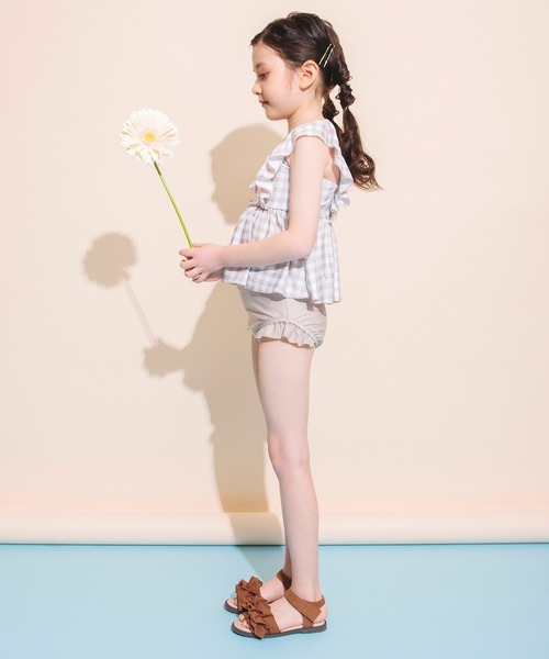 BRANSHES（ブランシェス）の「【水着】タンキニ（水着・キッズ・ベージュ/エメラルド/ラベンダー/フューシャピンク・100/110/120/130/140/150）」の7枚目の写真