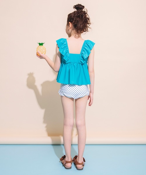 BRANSHES（ブランシェス）の「【水着】タンキニ（水着・キッズ・ベージュ/エメラルド/ラベンダー/フューシャピンク・100/110/120/130/140/150）」の11枚目の写真