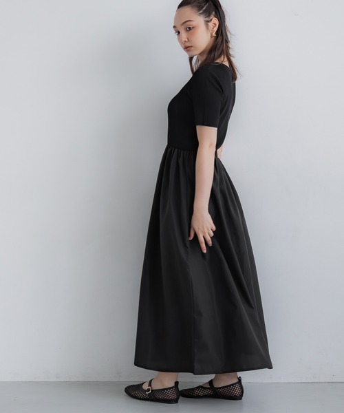 お値下げします！BURBERRYワンピース クルーネックサマーニットドッキングワンピース（ワンピース