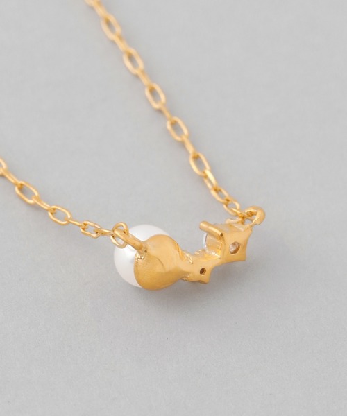 ANEMONE（アネモネ）の「パール×ビジューネックレス[ジャルビジュー]（ネックレス・レディース・ゴールド・FREE）」の4枚目の写真