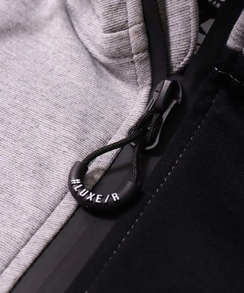 STARTER BLACK LABEL（スターターブラックレーベル）の「(RM)【STARTER BLACK LABEL × LUXE/R】ポンチ 半袖 ジップパーカー（パーカー・メンズ・ブラック×グレー/ホワイト×グレー/ブラック×ブラック・LARGE/X-LARGE/MEDIUM）」の21枚目の写真