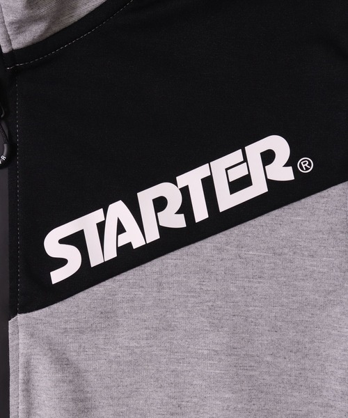 STARTER BLACK LABEL（スターターブラックレーベル）の「(RM)【STARTER BLACK LABEL × LUXE/R】ポンチ 半袖 ジップパーカー（パーカー・メンズ・ブラック×グレー/ホワイト×グレー/ブラック×ブラック・LARGE/X-LARGE/MEDIUM）」の11枚目の写真