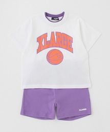 XLARGE KIDS（エクストララージキッズ）の「バスケロゴ半袖Tシャツ＋ショーツSET（その他トップス・キッズ）」