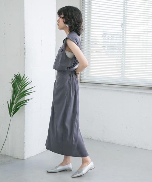 KBF（ケイビーエフ）の「ラップディティールワンピース（ワンピース・レディース・ネイビー/オレンジ系その他/グレー系その他・ONE）」の12枚目の写真