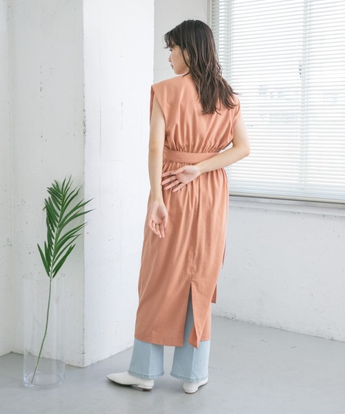 KBF（ケイビーエフ）の「ラップディティールワンピース（ワンピース・レディース・ネイビー/オレンジ系その他/グレー系その他・ONE）」の18枚目の写真