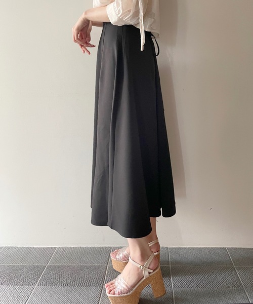 one way（ワンウェイ）の「バックレースアップフレアスカート（スカート・レディース・ブラック/ピンク/ベージュ・FREE）」の4枚目の写真