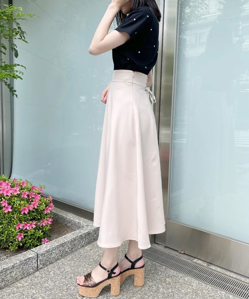 one way（ワンウェイ）の「バックレースアップフレアスカート（スカート・レディース・ブラック/ピンク/ベージュ・FREE）」の9枚目の写真