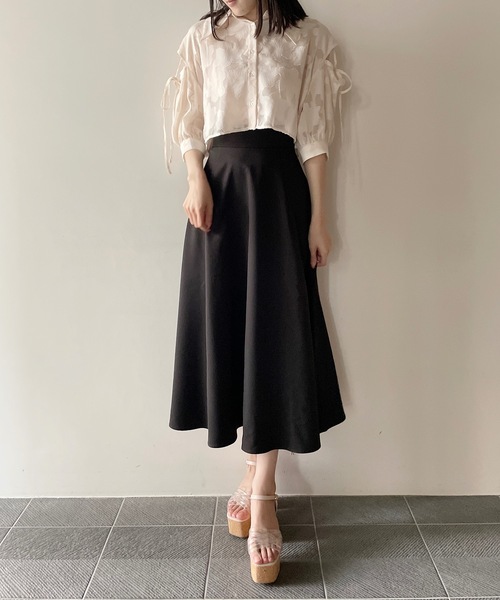 one way（ワンウェイ）の「バックレースアップフレアスカート（スカート・レディース・ブラック/ピンク/ベージュ・FREE）」の12枚目の写真