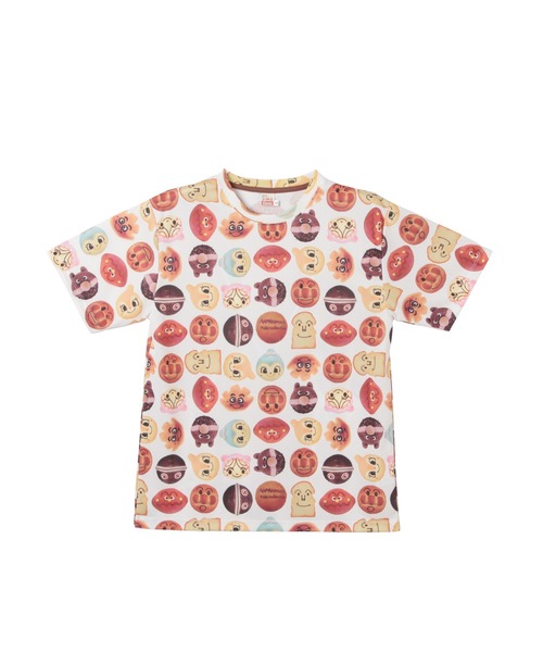 親子コーデアンパンマンジャムおじさんのパン柄キャラクターTシャツ 120/LL 53984136b_b_02_215.jpg
