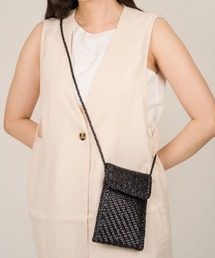 Dragon Diffusion | 【DRAGON DIFFUSION/ドラゴンディフュージョン】メッシュ レザー ミニ ポシェット スマートフォン バッグ(ショルダーバッグ)