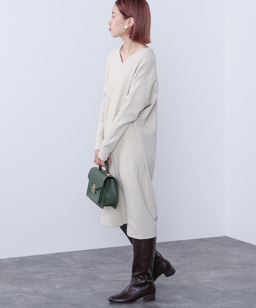 セール】BEAMS HEART / 異素材カット ニットワンピース（ワンピース