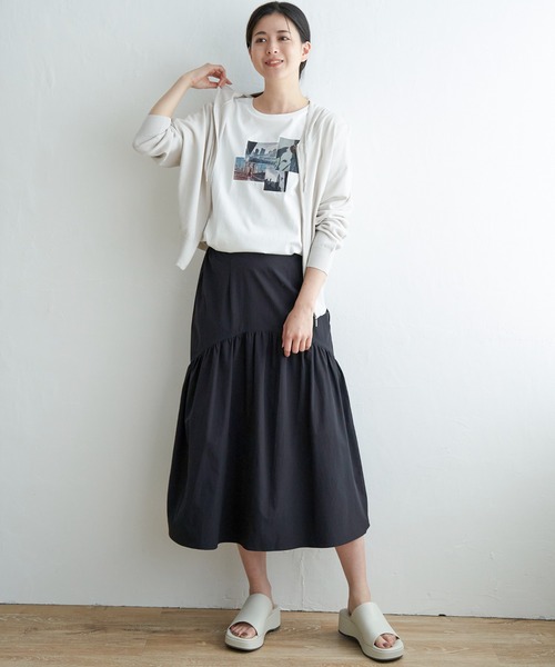 ikka(イッカ)の「ニットジップパーカー(パーカー・レディース・スカイブルー/ブラック/ライトグレー・M/L/S)」の7枚目の写真