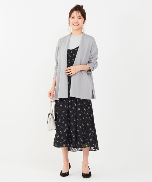 ANY SIS(エニィスィス)の「【2SET】フラワーキャミ ワンピース × リブインナー(ドレス・レディース・ダークブラウン系4/ブラック系4・3/2/1)」の6枚目の写真