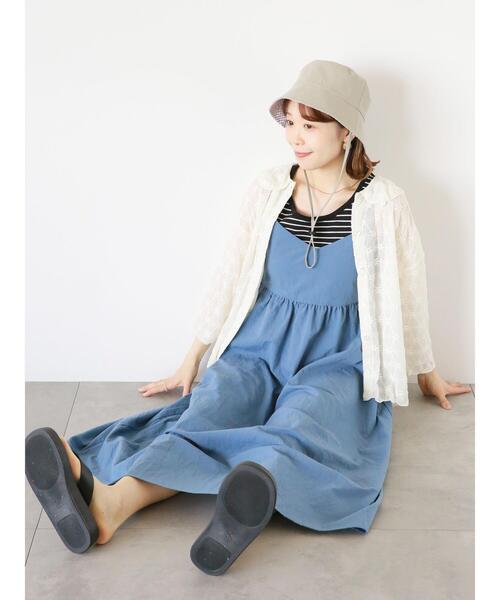 ehka sopo(エヘカソポ)の「バックリボンキャミソールワンピース(ワンピース・レディース・ブルー/ブラック/ベージュ・F)」の4枚目の写真