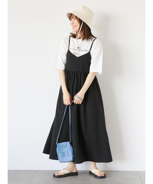 ehka sopo(エヘカソポ)の「バックリボンキャミソールワンピース(ワンピース・レディース・ブルー/ブラック/ベージュ・F)」の9枚目の写真
