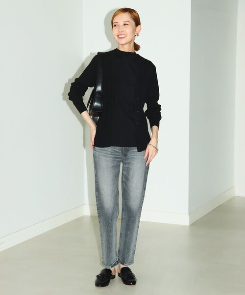 B:MING by BEAMS（ビーミングバイビームス）の「B:MING by BEAMS /  ウォッシャブル リブ カーディガン（カーディガン/ボレロ・レディース・ブルー系その他/ベージュ/ブラック・FREE）」の6枚目の写真