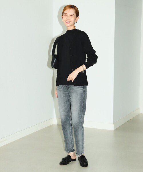 B:MING by BEAMS（ビーミングバイビームス）の「B:MING by BEAMS /  ウォッシャブル リブ カーディガン（カーディガン/ボレロ・レディース・ブルー系その他/ベージュ/ブラック・FREE）」の7枚目の写真