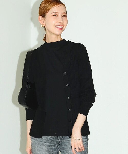 B:MING by BEAMS（ビーミングバイビームス）の「B:MING by BEAMS /  ウォッシャブル リブ カーディガン（カーディガン/ボレロ・レディース・ブルー系その他/ベージュ/ブラック・FREE）」の8枚目の写真