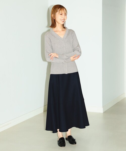 B:MING by BEAMS（ビーミングバイビームス）の「B:MING by BEAMS /  ウォッシャブル リブ カーディガン（カーディガン/ボレロ・レディース・ブルー系その他/ベージュ/ブラック・FREE）」の9枚目の写真