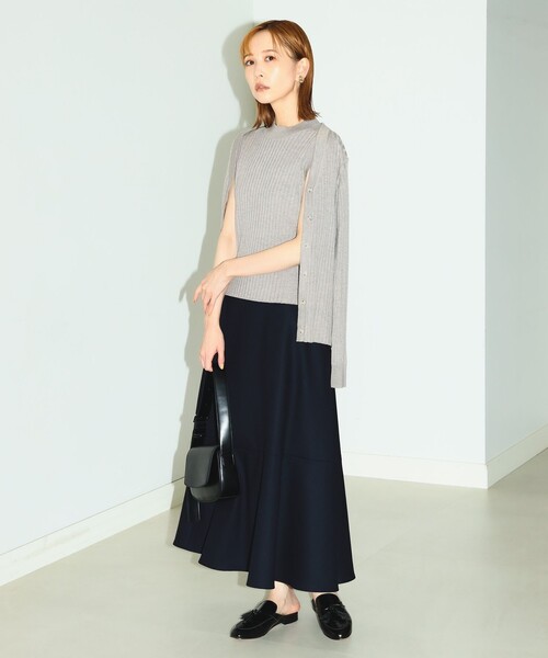 B:MING by BEAMS（ビーミングバイビームス）の「B:MING by BEAMS /  ウォッシャブル リブ カーディガン（カーディガン/ボレロ・レディース・ブルー系その他/ベージュ/ブラック・FREE）」の10枚目の写真