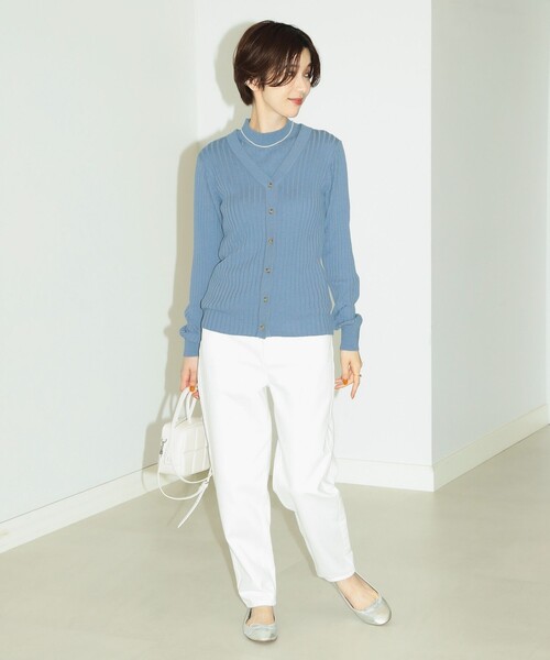 B:MING by BEAMS（ビーミングバイビームス）の「B:MING by BEAMS /  ウォッシャブル リブ カーディガン（カーディガン/ボレロ・レディース・ブルー系その他/ベージュ/ブラック・FREE）」の13枚目の写真