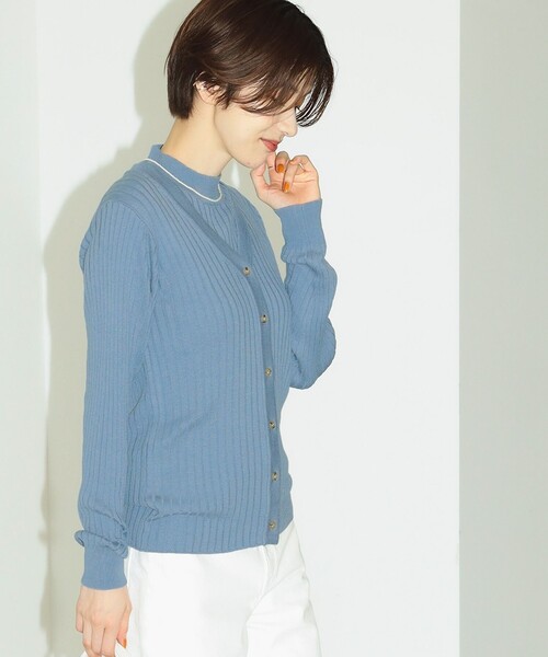 B:MING by BEAMS（ビーミングバイビームス）の「B:MING by BEAMS /  ウォッシャブル リブ カーディガン（カーディガン/ボレロ・レディース・ブルー系その他/ベージュ/ブラック・FREE）」の16枚目の写真