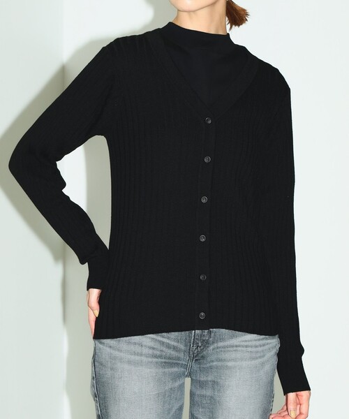 B:MING by BEAMS（ビーミングバイビームス）の「B:MING by BEAMS /  ウォッシャブル リブ カーディガン（カーディガン/ボレロ・レディース・ブルー系その他/ベージュ/ブラック・FREE）」の18枚目の写真