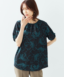 【UVカット・接触冷感・ナノファイン制菌加工】フラワープリントプルオーバー