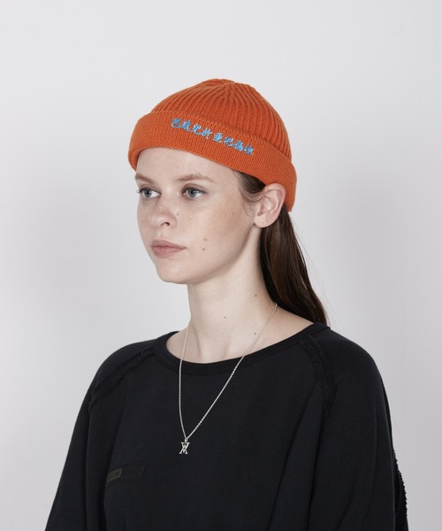 VIRGOwearworks(ヴァルゴウェアワークス)の「KANJI WACTH(ニットキャップ/ビーニー・メンズ・チャコールグレー/ブラック/オレンジ/マスタード・FREE)」の4枚目の写真