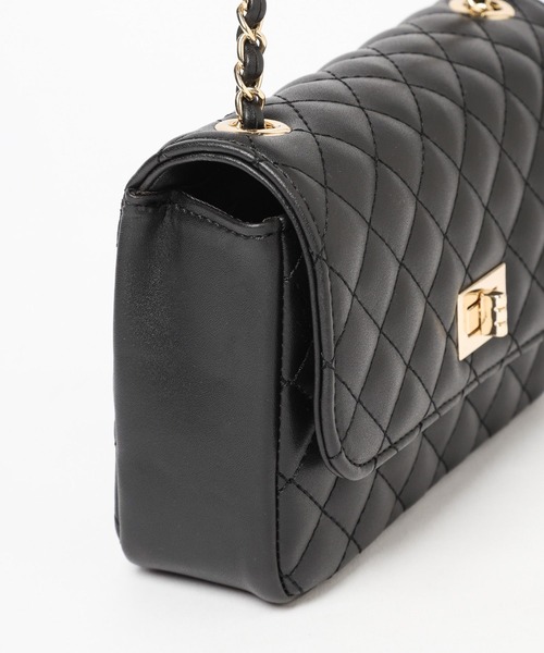 Andemiu(アンデミュウ)の「キルティングチェーンバッグ 965316(ショルダーバッグ・レディース・グレイッシュベージュ/ブラック/ベージュ/グリーン/マルチ・FREE)」の9枚目の写真