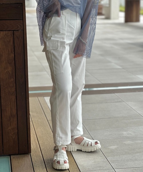 deux amour（ドゥーザムール）の「カーゴパンツ（カーゴパンツ・レディース・ベージュ/スミクロ/ホワイト・FREE）」の4枚目の写真