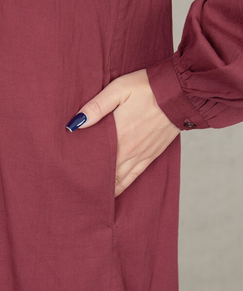 FREAK'S STORE（フリークスストア）の「限定展開　インド フロント キルティング 切替 ティアードワンピース（ワンピース・レディース・ネイビー/グリーン/ブラック/ホワイト/ワイン・MEDIUM/SMALL）」の7枚目の写真