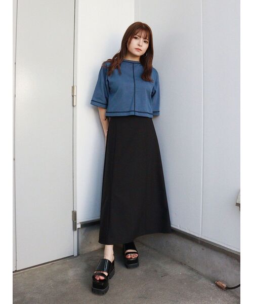 MURUA(ムルーア)の「サイドベルトフレアスカート(スカート・レディース・その他1/ブラック/ベージュ・1/2)」の11枚目の写真