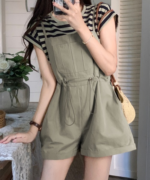 キャピタル　花柄オーバーオール　サロペット　コットン　ベルト　ジップ 楽天市場】返品交換送料無料 サロペット オーバーオール【大人顔