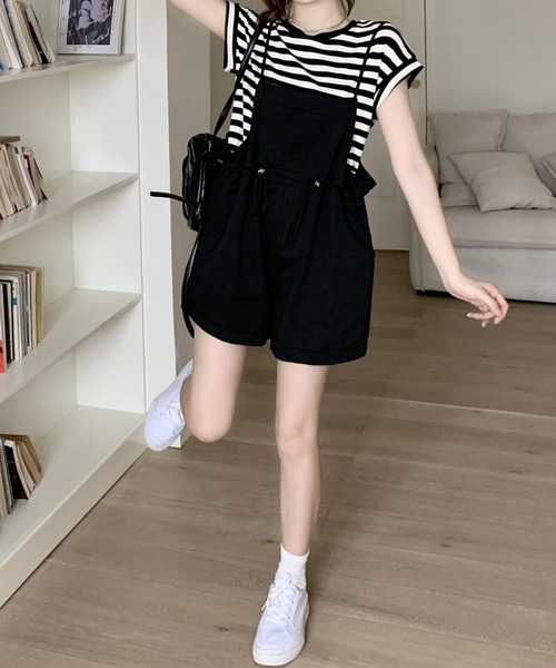 専用　1/12サイズ サロペットとカットソー　綿綿　ハンドメイド　アウトフィット ホームソーイング型紙シリーズ】No.018_大人のサロペット