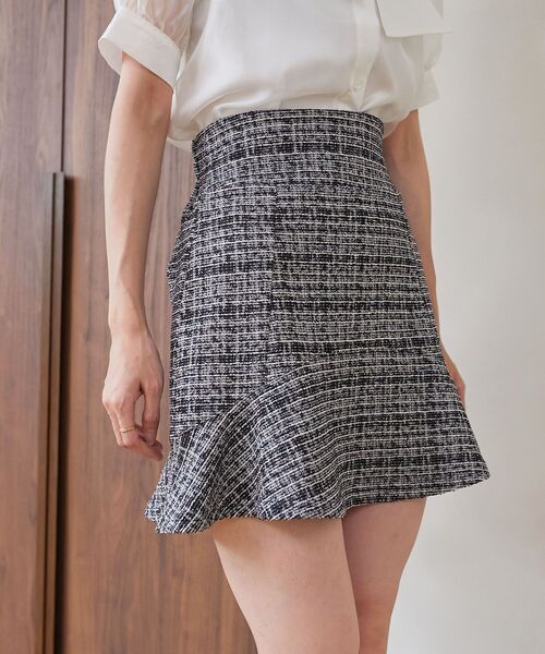 MAJESTIC LEGON（マジェスティックレゴン）の「カットツイードミニスカパン（スカート・レディース・グリーン系その他/ブルー系その他4/グレー系その他・MEDIUM）」の12枚目の写真