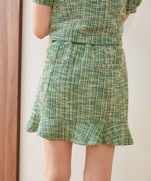 MAJESTIC LEGON（マジェスティックレゴン）の「カットツイードミニスカパン（スカート・レディース・グリーン系その他/ブルー系その他4/グレー系その他・MEDIUM）」の21枚目の写真