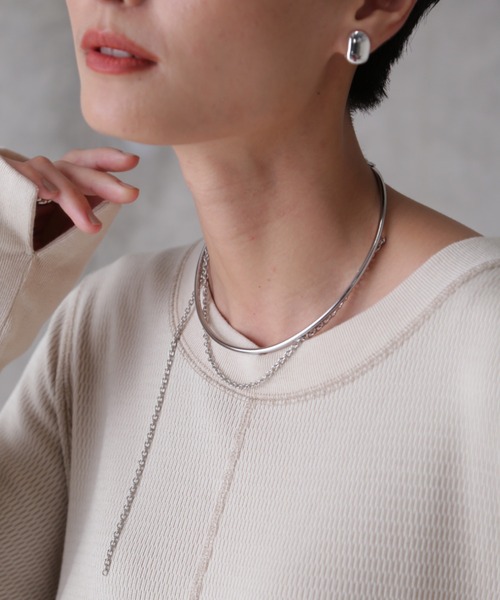 ROSE BUD(ローズバッド)の「(Sea'ds mara)メニーウェイチェーンチョーカー(チョーカー・レディース・シルバー・FREE)」の1枚目の写真
