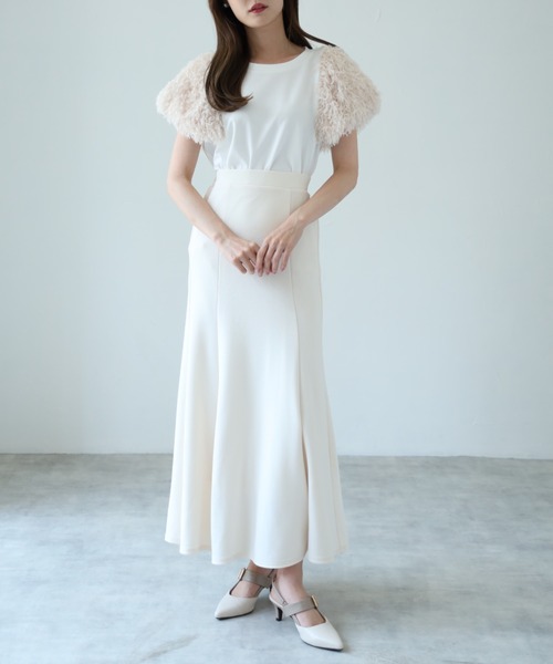 tocco closet（トッコ　クローゼット）の「【ZOZO限定】フリンジ切り替えカットプルオーバー（Tシャツ/カットソー・レディース・ピンク/ナチュラル/ブラック・M）」の15枚目の写真