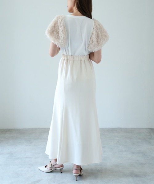 tocco closet（トッコ　クローゼット）の「【ZOZO限定】フリンジ切り替えカットプルオーバー（Tシャツ/カットソー・レディース・ピンク/ナチュラル/ブラック・M）」の19枚目の写真