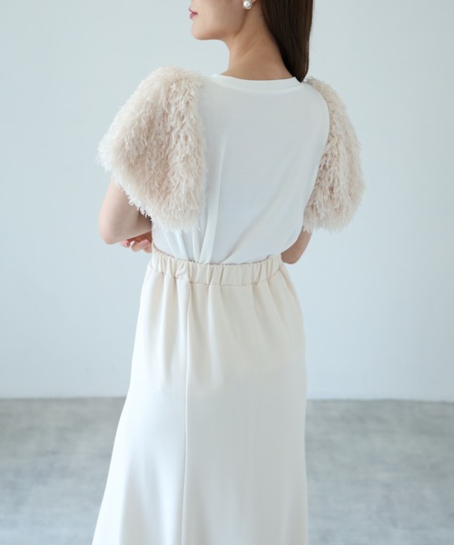 tocco closet（トッコ　クローゼット）の「【ZOZO限定】フリンジ切り替えカットプルオーバー（Tシャツ/カットソー・レディース・ピンク/ナチュラル/ブラック・M）」の20枚目の写真