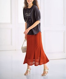 レース使いフレアーデザインスカート