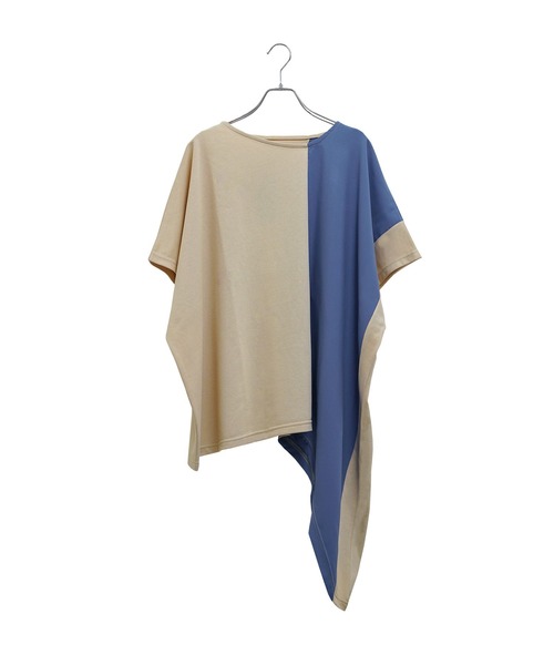 kmrii 抜染 アシメ カットソー Tシャツ サイズ０ KMRii（ケムリ）の「KMRii ・ケムリ・DISCHARGED SIDE SHIRRING CUT