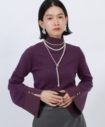 HARE（ハレ）の「ジャガードガラハイネックニット(HARE)（ニット