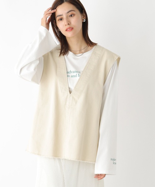 LEPSIM（レプシィム）の「デニムVネックジレ　964567（ベスト・レディース・アイボリー/ブルー/ブラック・FREE）」の20枚目の写真