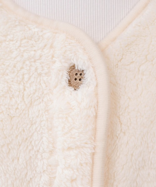 emesuelee（エメスーリー）の「ふわふわモフモフノーカラーロングボタンベスト（その他ルームウェア・レディース・ピンク/モカ/アイボリー/モスグリーン/ブルー/チャコールグレー・フリー）」の16枚目の写真