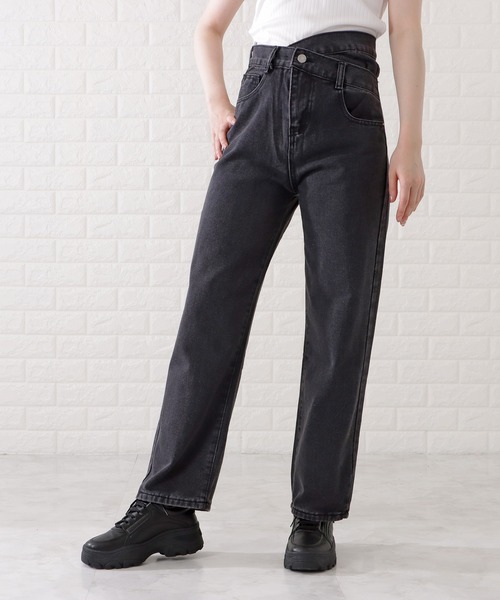 レイヤード ハイウエストＧパン デニムパンツ ワイドパンツ レイヤード ハイウエストGパン デニムパンツ ワイドパンツ