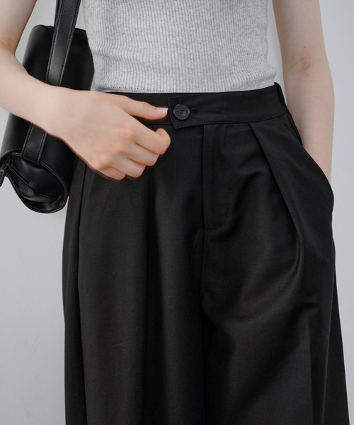 tageechita（タジチタ）の「【tageechita】ハイブリッドウエスト ドレープスラックス（スラックス・レディース・ブラウン/ブラック・L/S/M）」の3枚目の写真